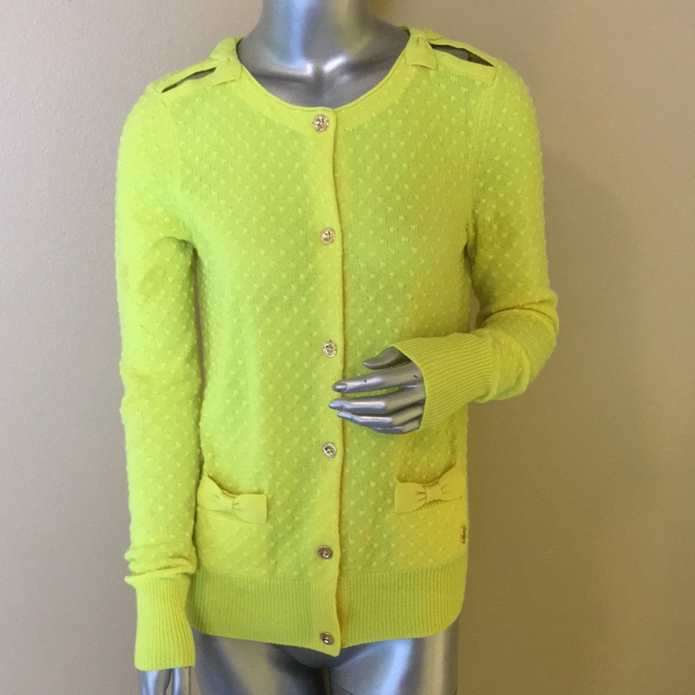 JUICY COUTURE | 100% Cashmere Cardigan Neon Yellow 💛